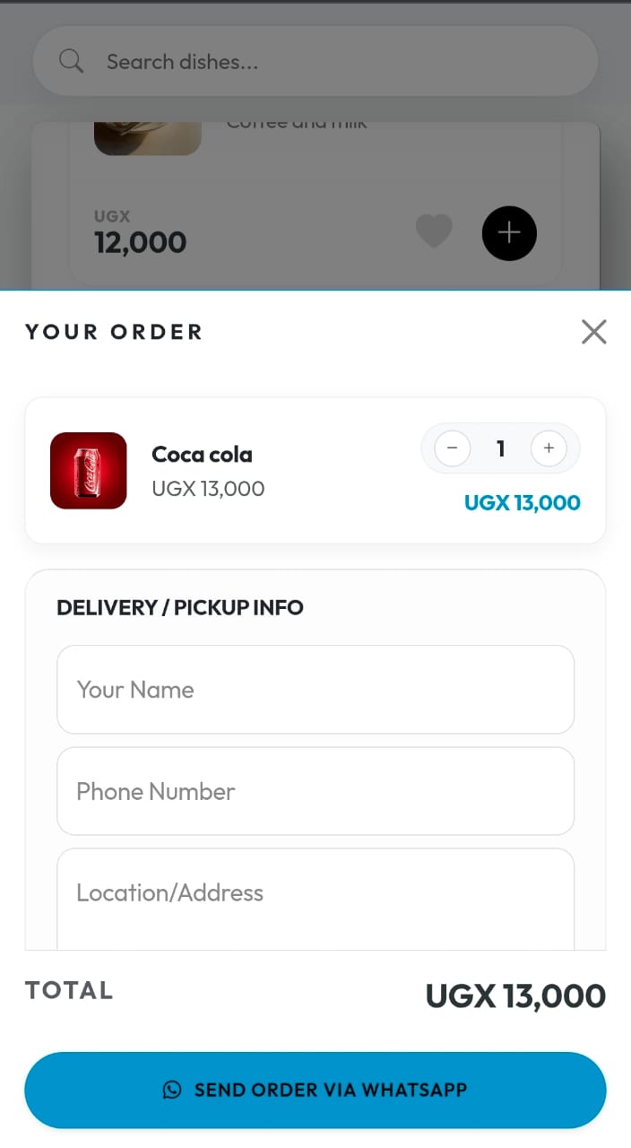WhatsApp order flow